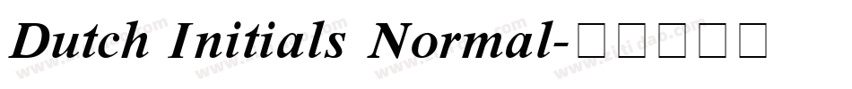 Dutch Initials Normal字体转换